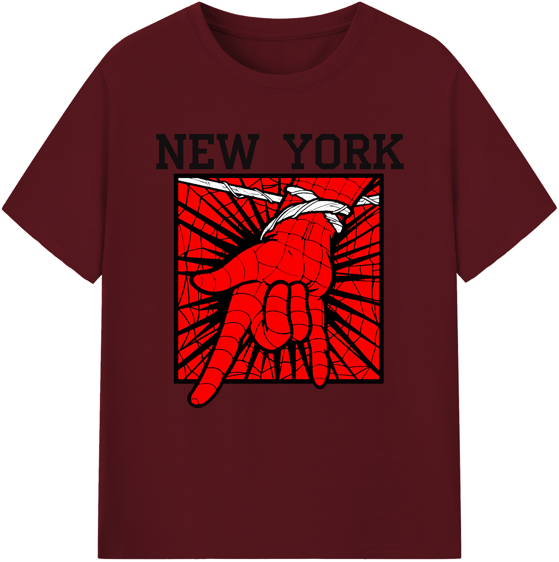 （画像用） Spider Man スパイダーマン 綿100％半袖Tシャツ（フロントプリント）